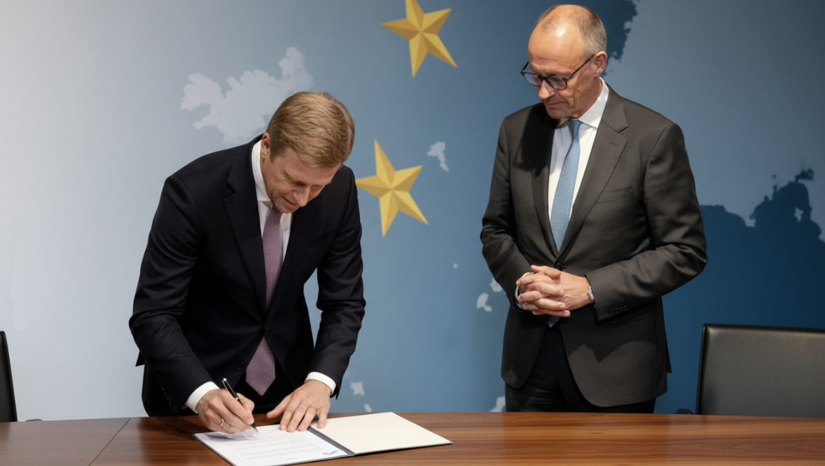 Darstellung des Fahrwerks eines BMW Elektroautos mit Batterie, Motoren und Lenkung